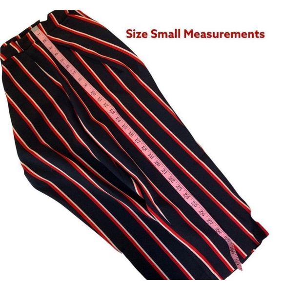 Ark & Co Red and Black Stylish Striped Women's Pleated Pants NWT Womens Sz Small - Picture 6 of 11